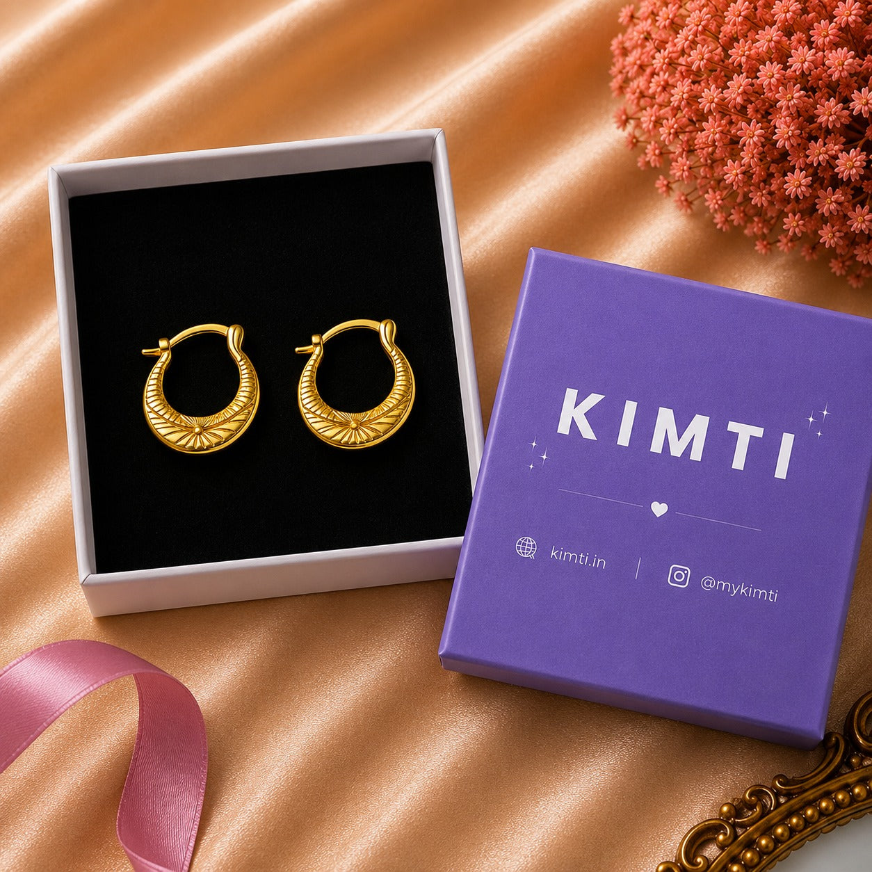Men-18K Gold Plated Alara Hoop Earring