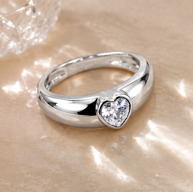 Crystal Heart Ring