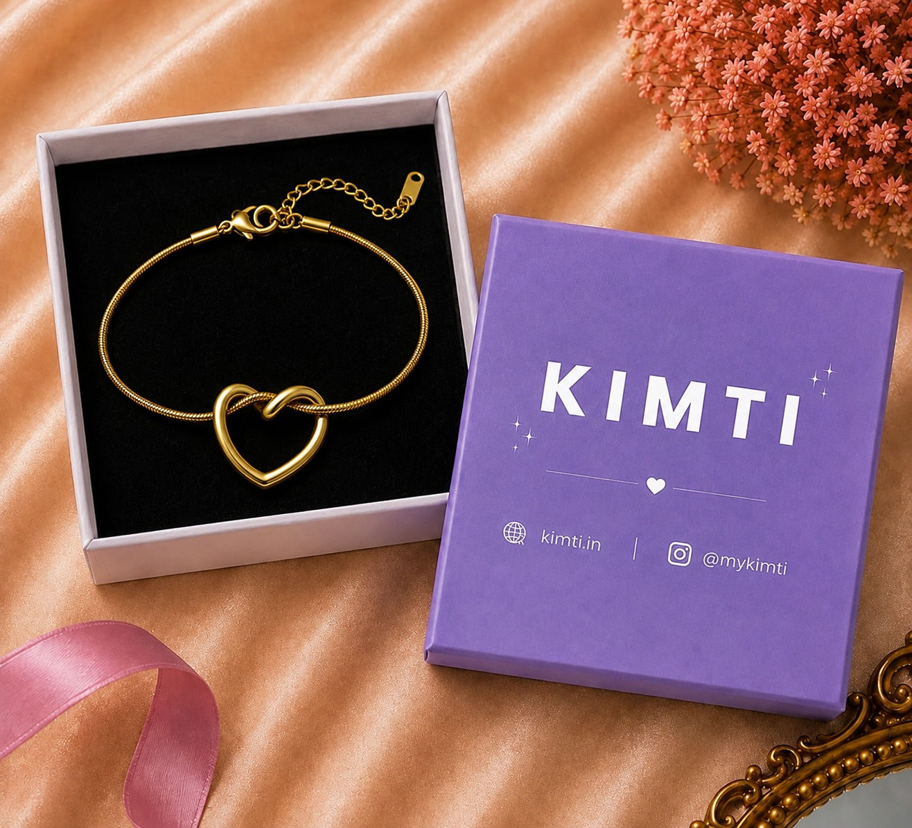 Golden Promise Heart Bracelet