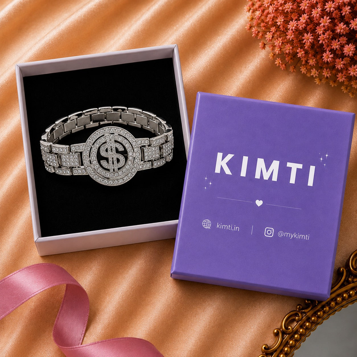 Money Icon Crystal Bracelet