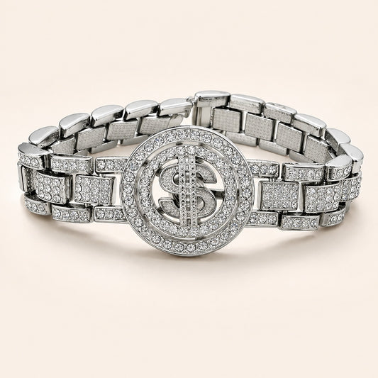 Money Icon Crystal Bracelet
