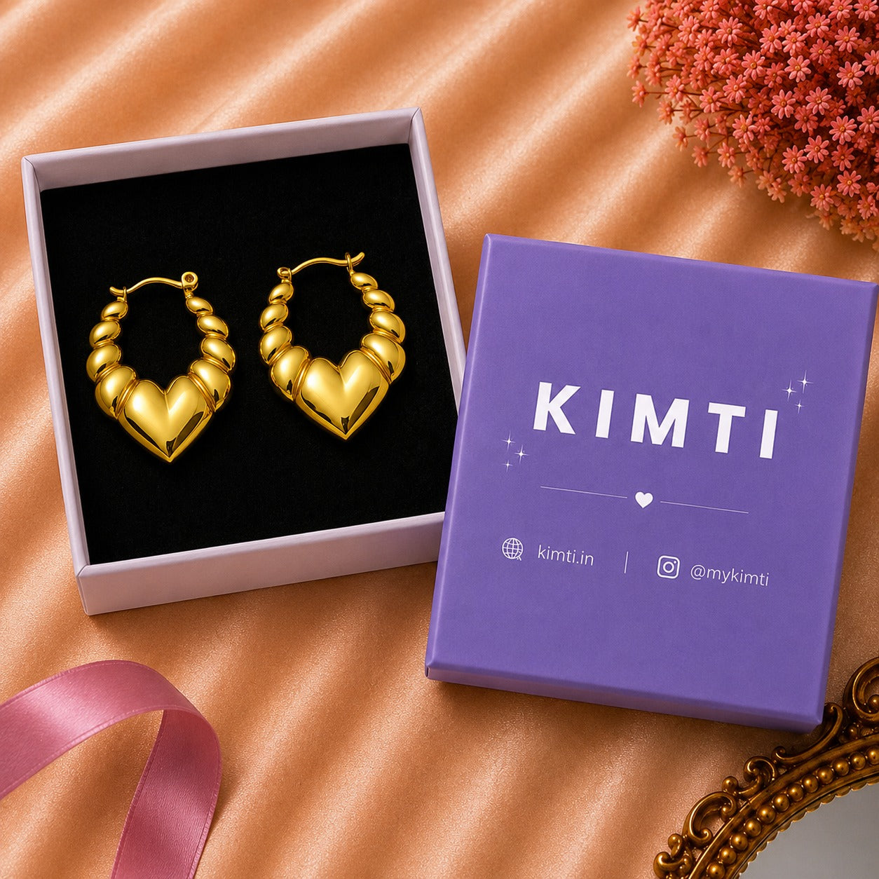 18K Gold Plated Golden Hoops Anti Tarnish Earring