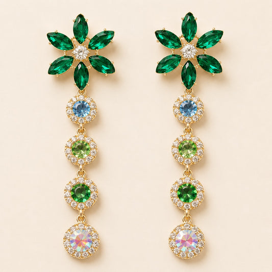 Jade Petal Drop Earrings