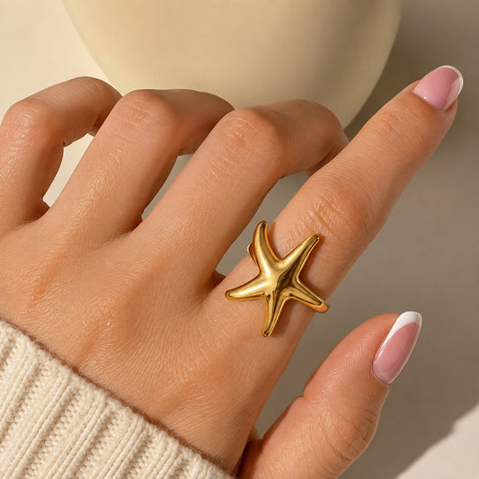 18K Gold Plated Ocean Star Ring