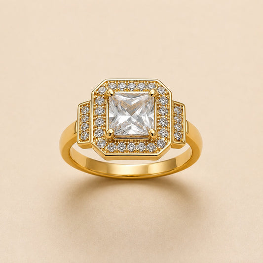 18K Gold Plated Brass Party Ring