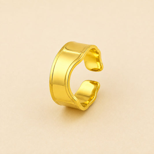 18K Gold Plated Open Cuff Ring