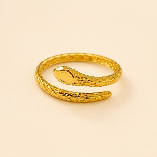 18K Gold Plated Serpent Adjustable Ring