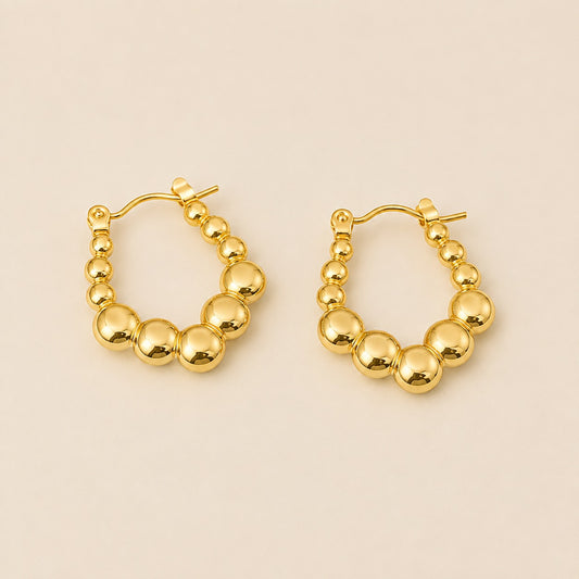 18K Gold Plated Anti Tarnish Korean Hoops Earring