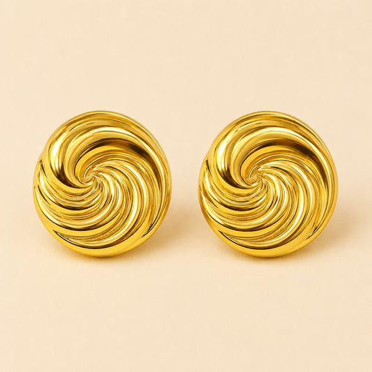 18k Gold Plated Luna Loop Earrings