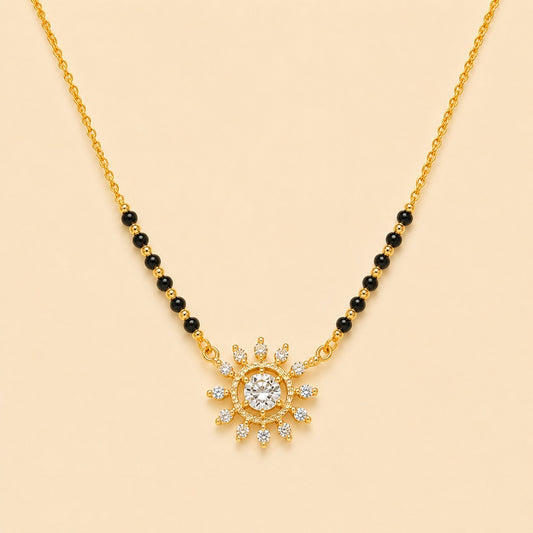 Sunburst Diamond Mangalsutra