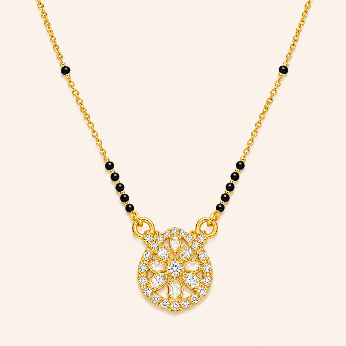 Golden Petal Glow Mangalsutra