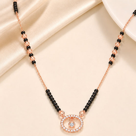 Rose Gold Diamond Circle Mangalsutra