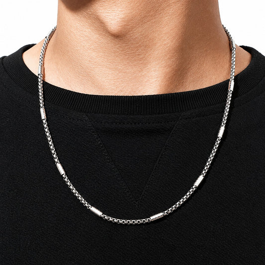 Men-18K Silver Plated Anti Tarnish Chain Pendant