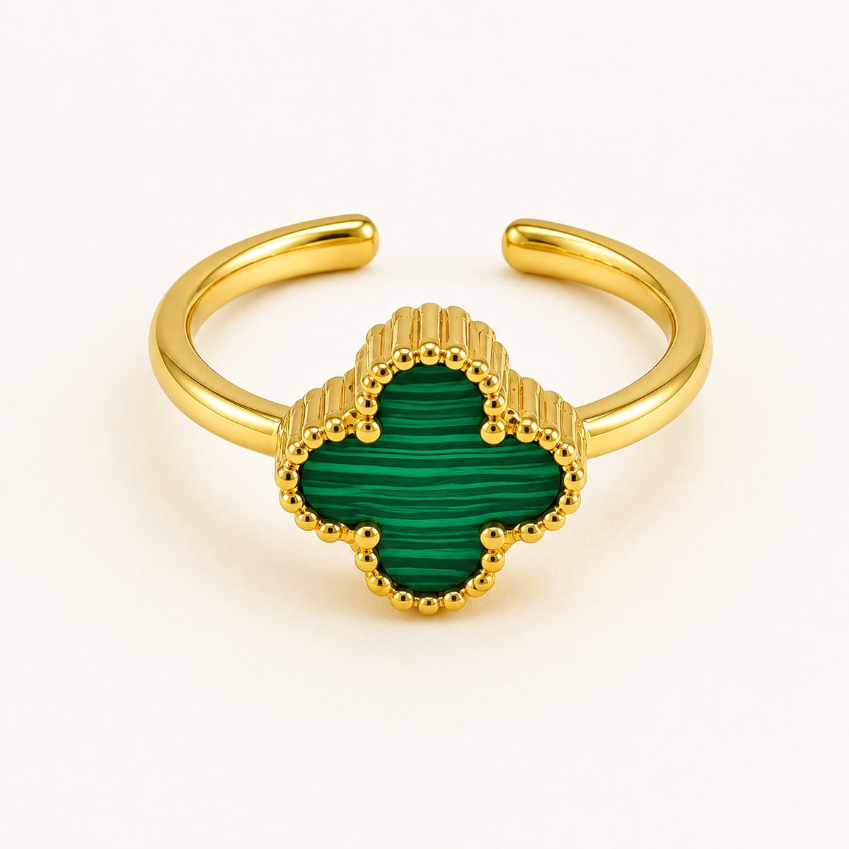 Green Clover Anti Tarnish Ring
