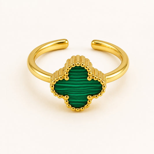Green Clover Anti Tarnish Ring