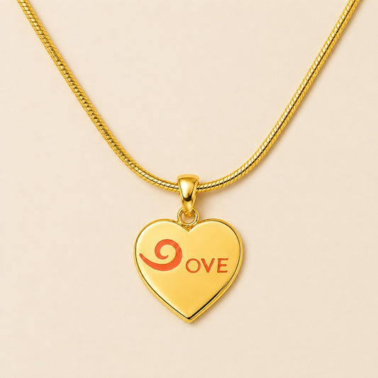 18K Gold Plated Love Sign Pendant Necklace