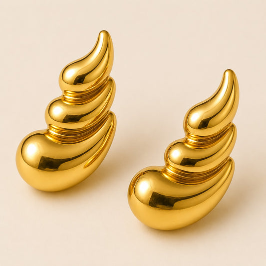 18K Gold Plated Luna Drip Earrings