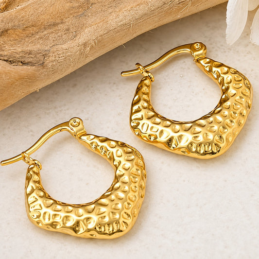 18K Gold Plated Cute Hoops Anti Tarnish Earring