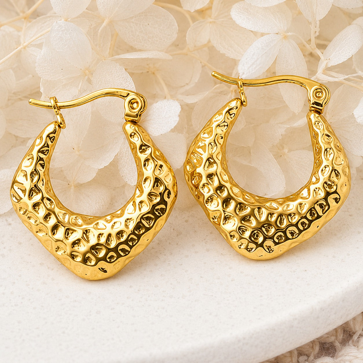 18K Gold Plated Cute Hoops Anti Tarnish Earring