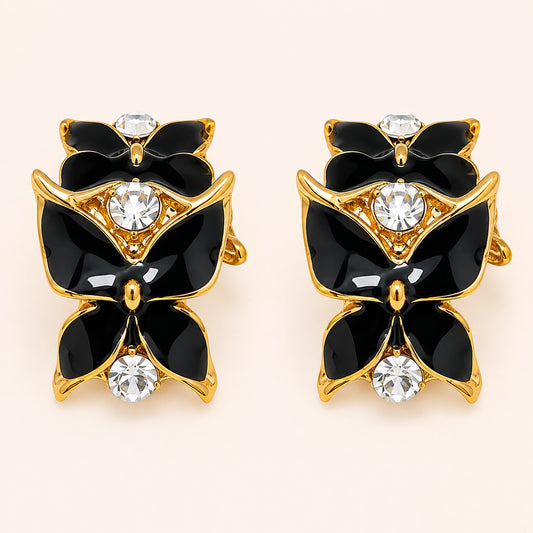 Blush Crystal Bow Earrings