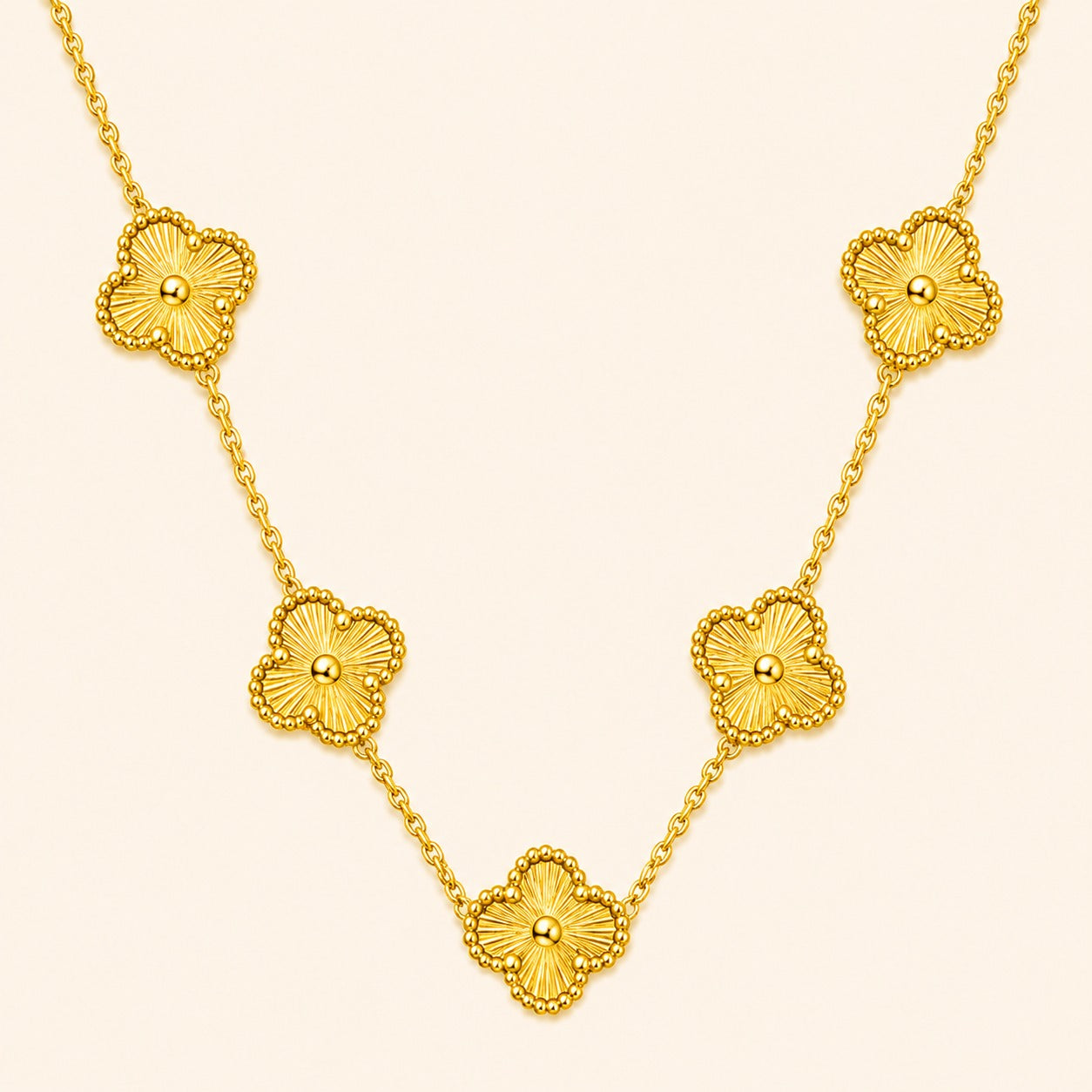 Anti Tarnish Golden Flower Necklace
