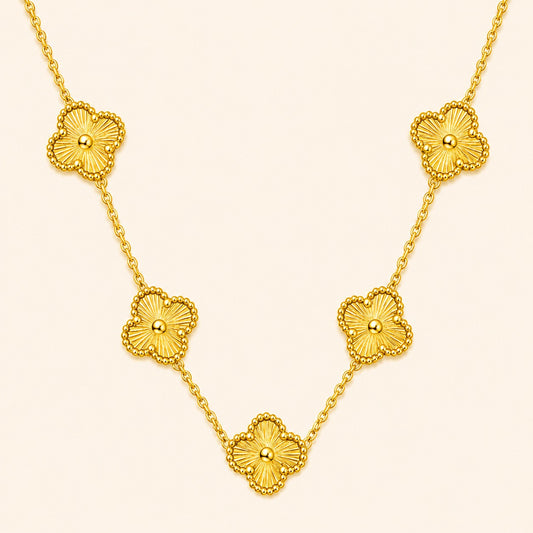 Anti Tarnish Golden Flower Necklace