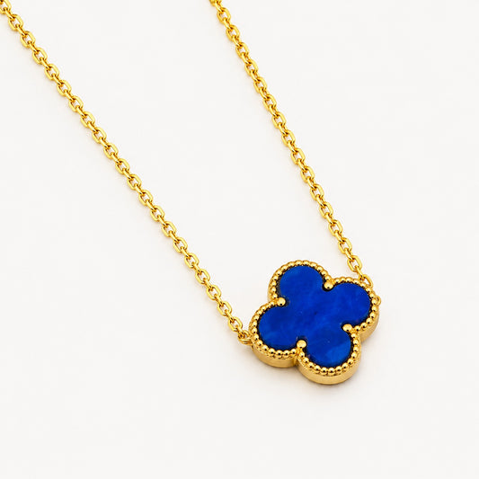 18k Gold Plated Blue Pendant  Anti Tarnish Neckalce