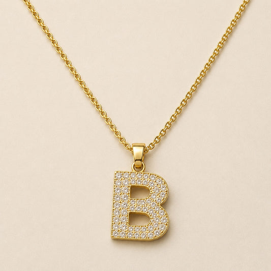 Minimal 18K Gold Plated B Letter Necklace