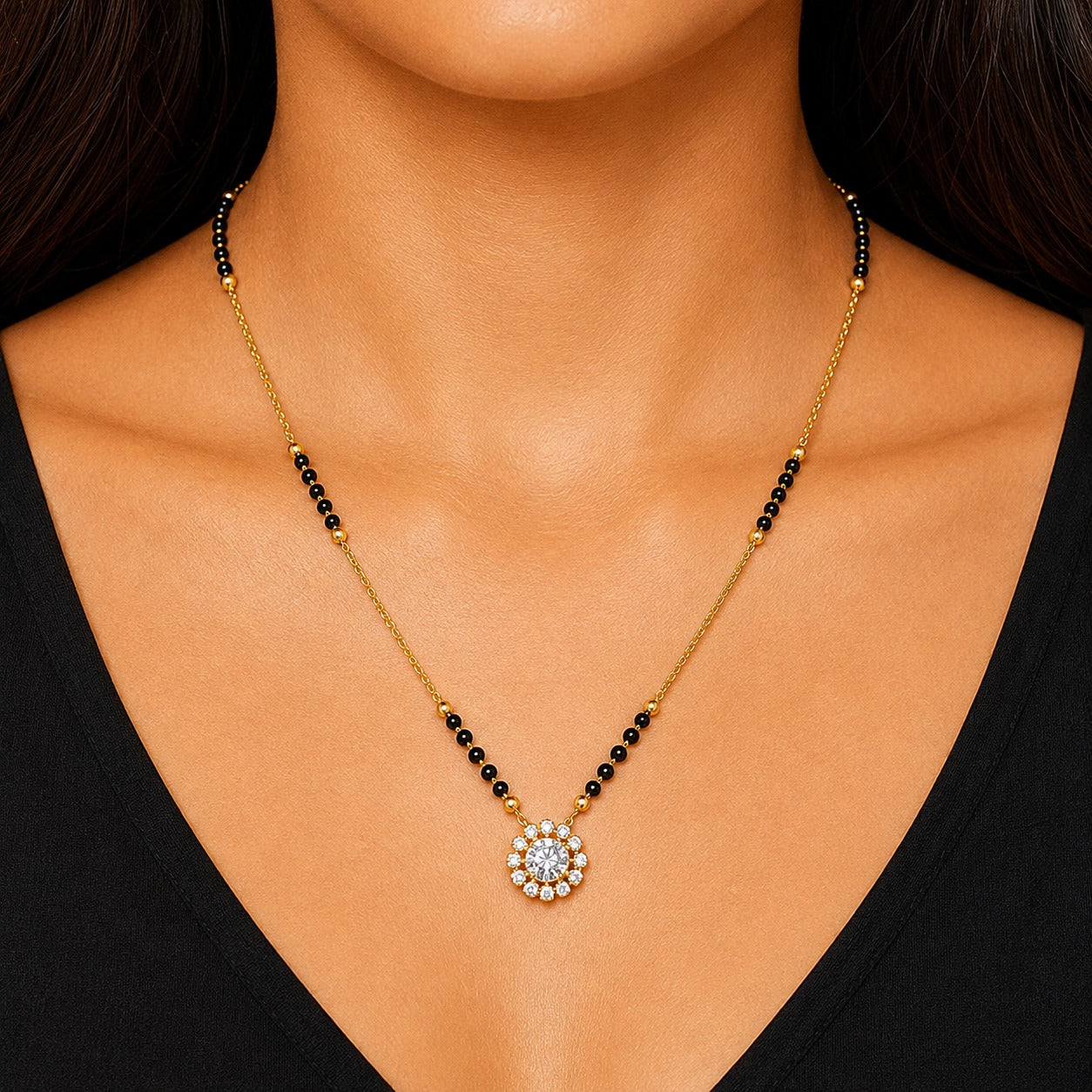 Sunflower Sparkle Mangalsutra