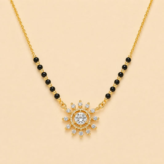 Sunburst Diamond Mangalsutra