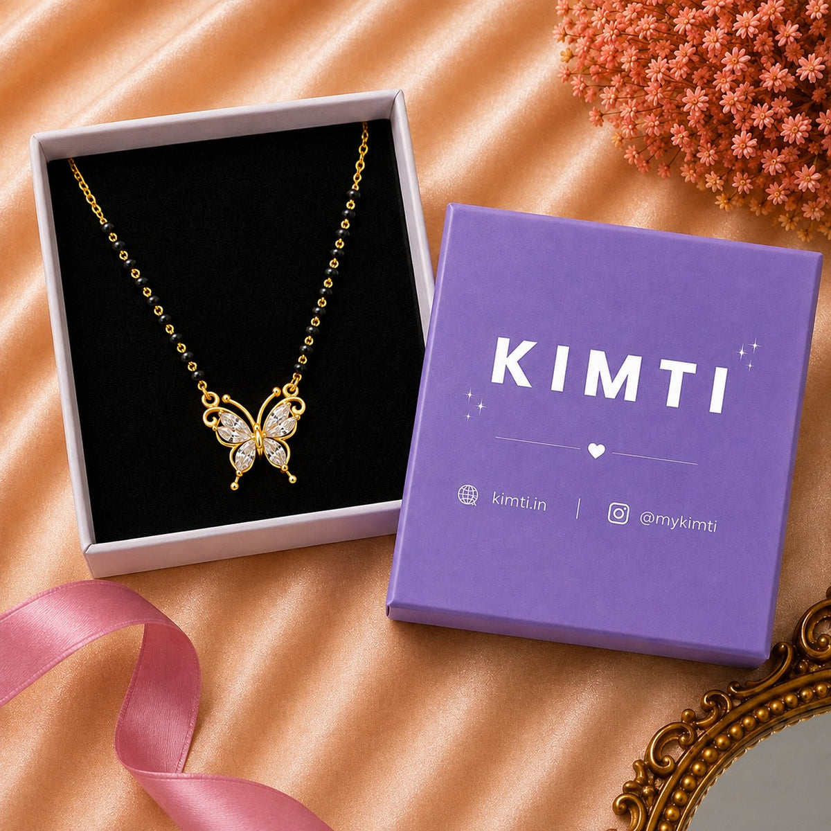 Crystal Butterfly Mangalsutra