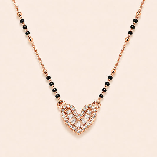 Diamond Love Heart Mangalsutra