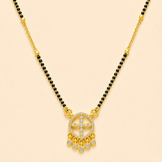 Floral Charm Diamond Mangalsutra