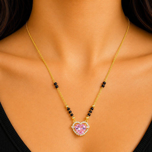 Blush Heart Spark Mangalsutra