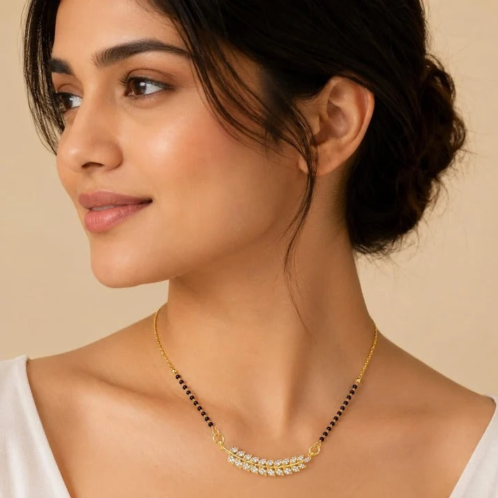 Diamond Leaf Mangalsutra