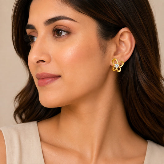 Celeste Floral Crystal Earrings