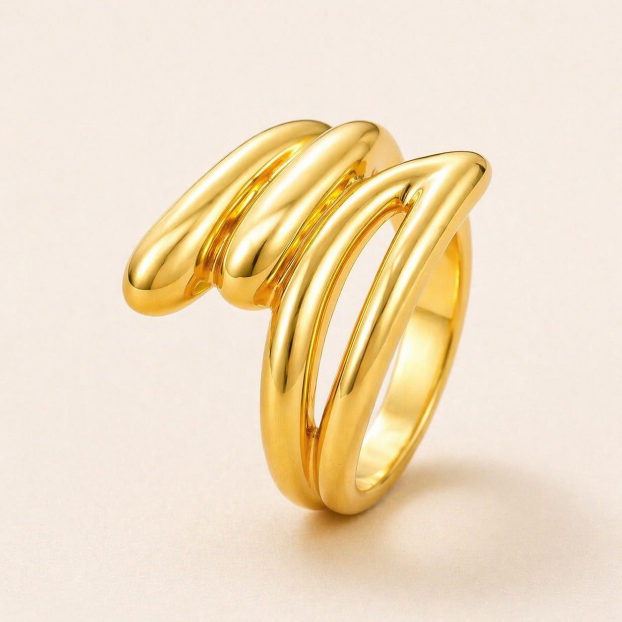 18k Gold Plated Ember Flow Ring