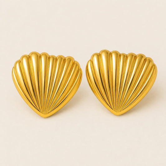 18k Gold Plated Sea Shell Anti Tarnish Earring