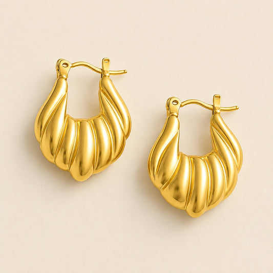 18K Gold Plated Anti Tarnish Golden Hoop Anti Tarnish Earring