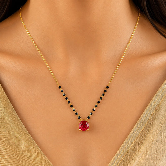Ruby Luxe Pendant Mangalsutra