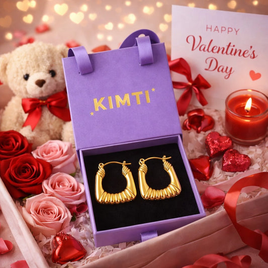 18K Gold Plated Pave Thick Hoop Anti Tarnish Earring