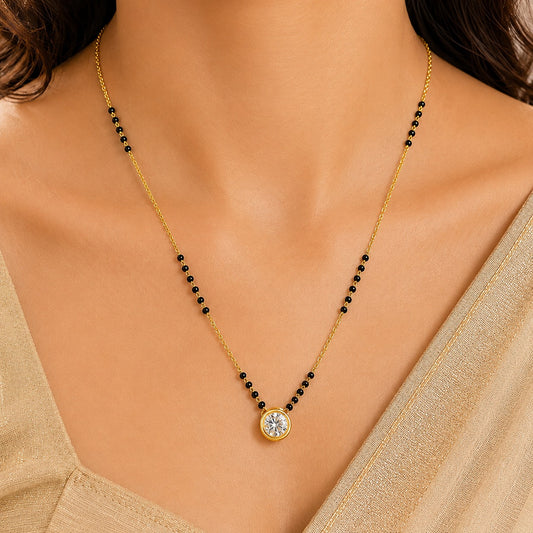 Golden Halo Spark Mangalsutra