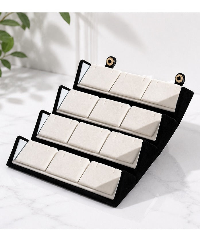 Black Foldable Multi-Slot Earring Box