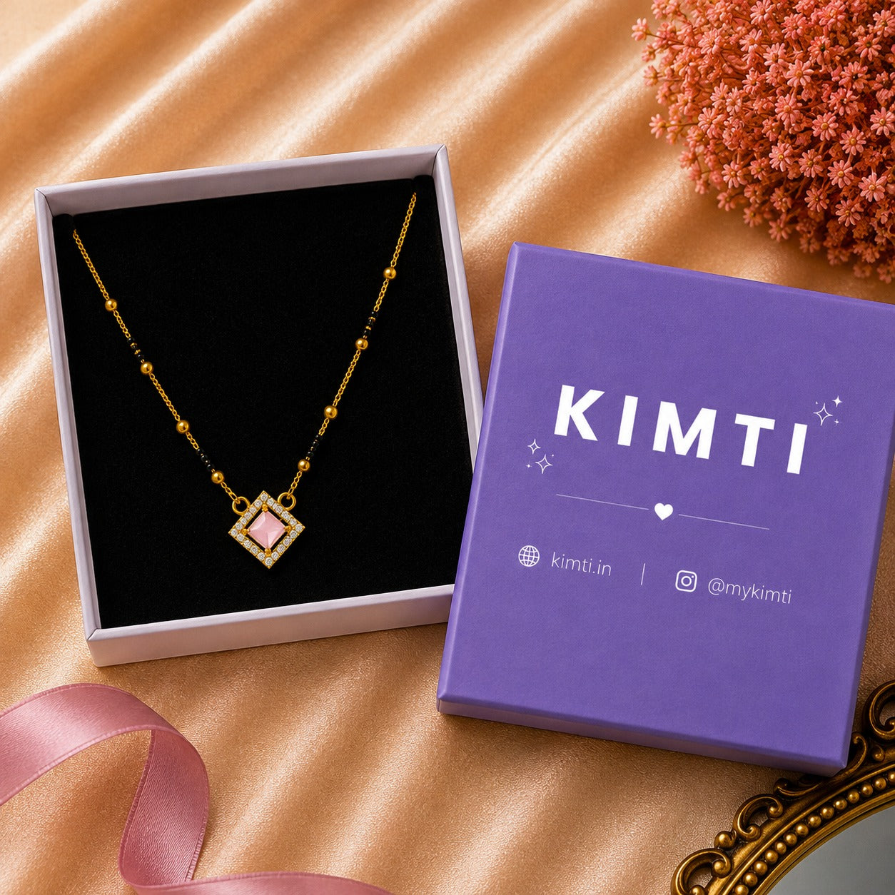 Blush Pink Diamond Mangalsutra