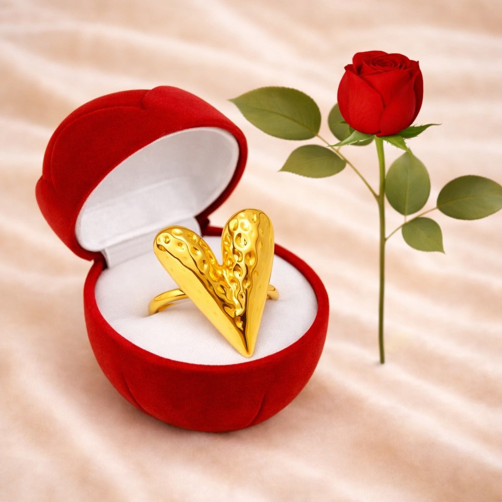 18k Gold Plated Promise Petal Ring