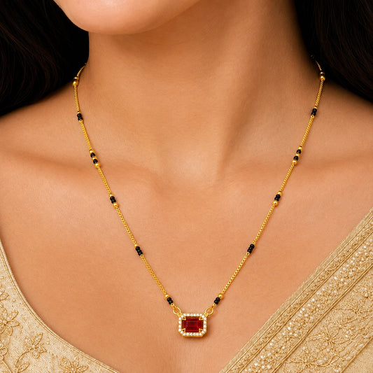 Royal Red Charm Mangalsutra