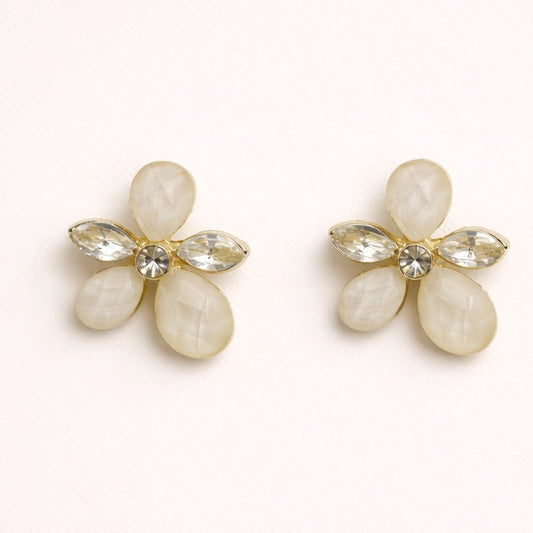 Pearl Petal Spark Earrings