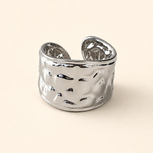 Silver Plated  Ripple Ring
