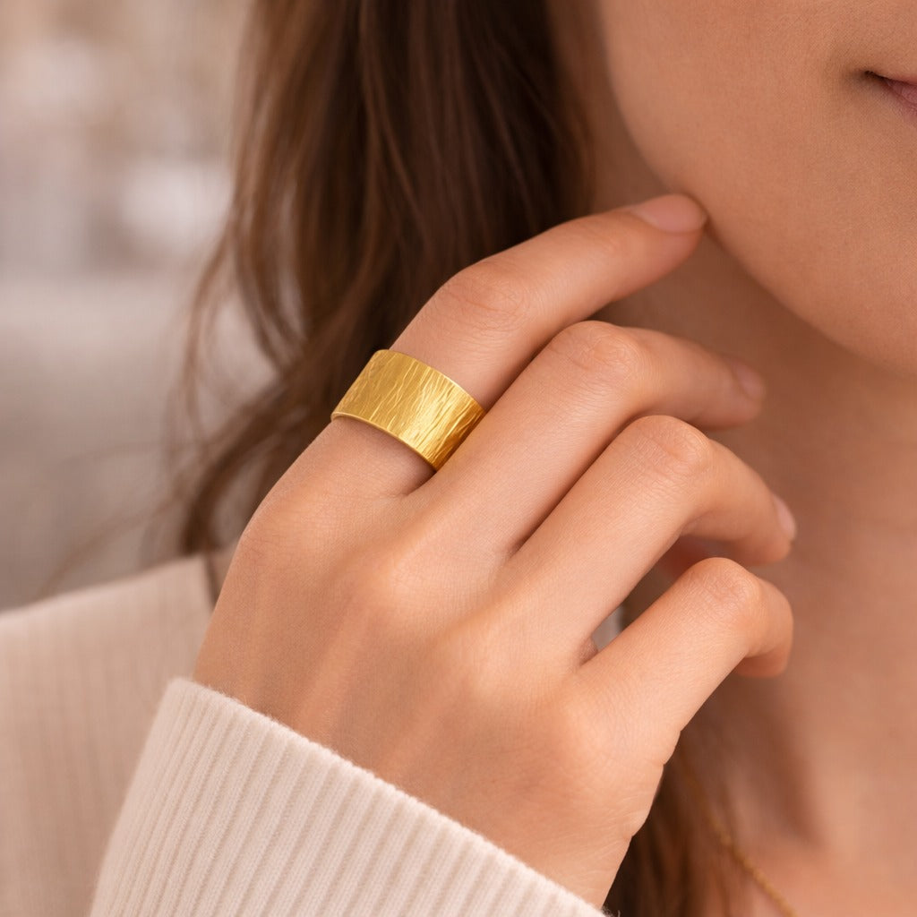 18k Gold Plated Aurora Band Ring