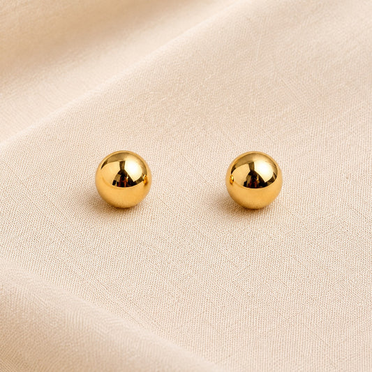 Minimal Gold Ball Earrings
